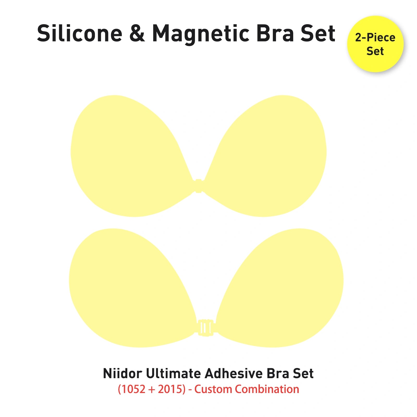 silicone and magnetic bra set